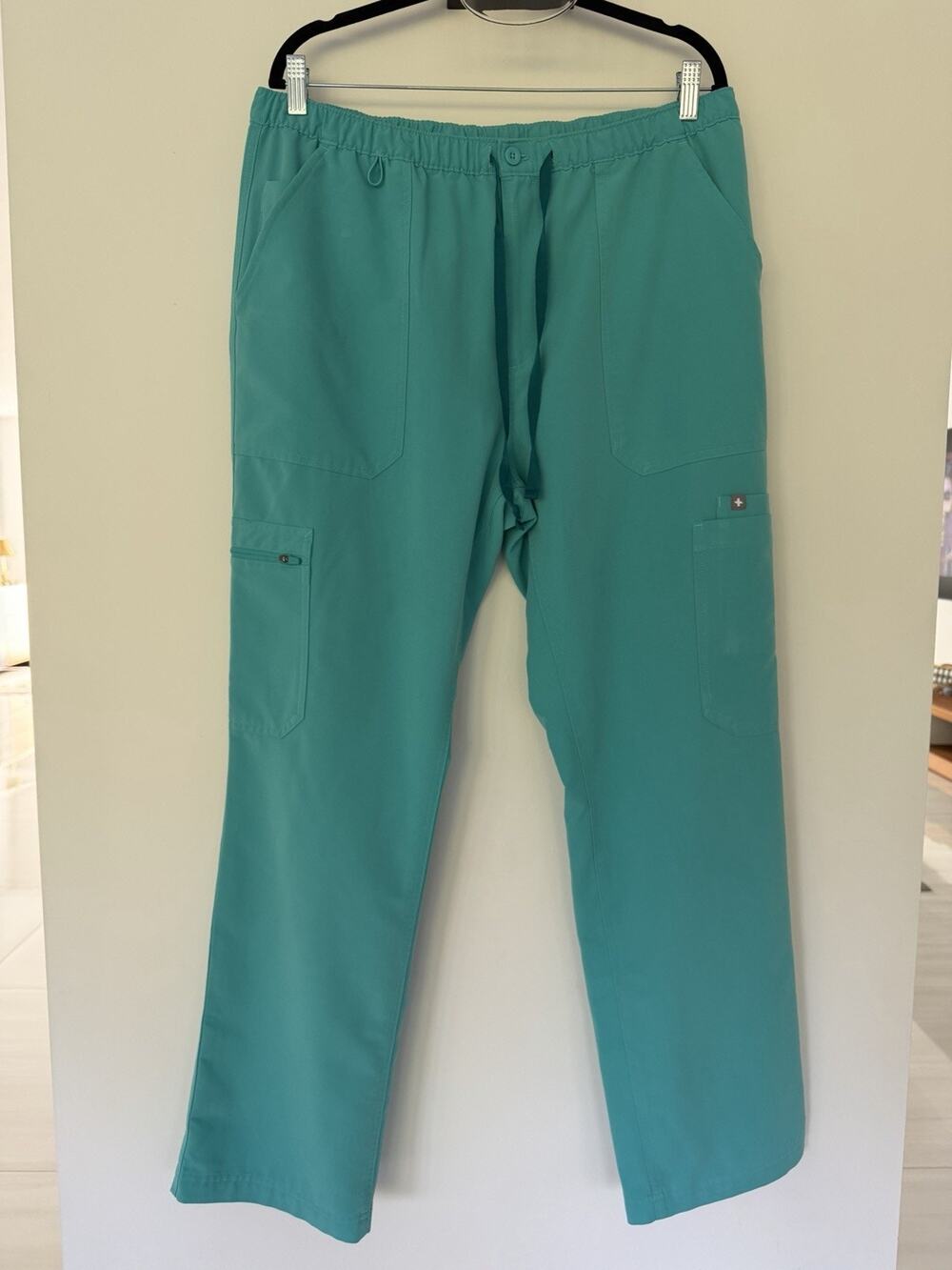 FIGS Cairo Scrub Pants XL Tall Technical Collection Teal Cargo Stretch Medical